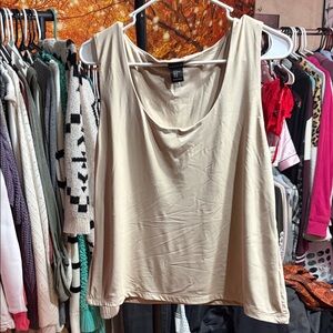 Tahari Light Beige Tank Top